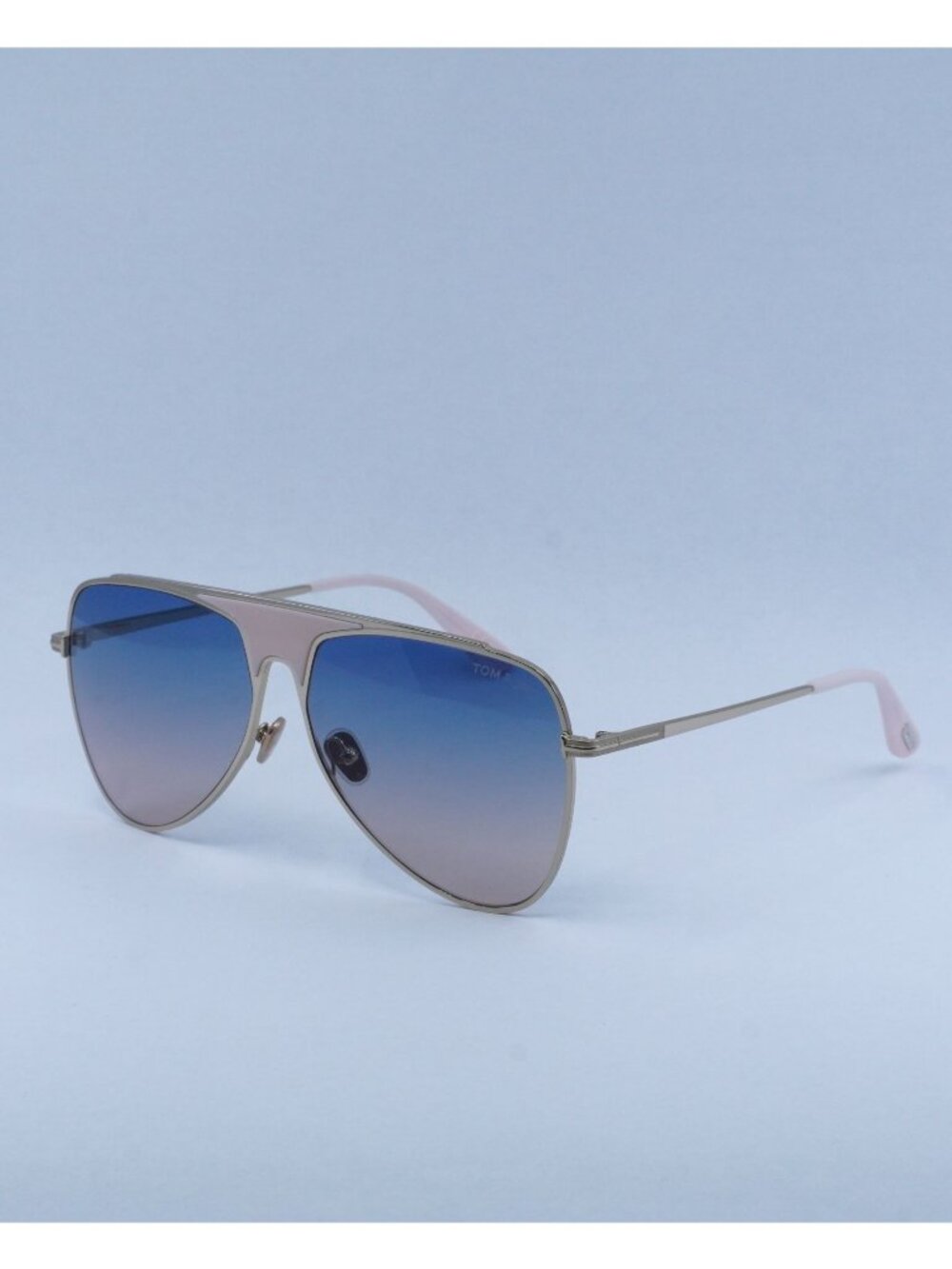 Tom Ford Ethan FT0935 28W Sunglasses Gold Aviator Frame, Gradient Blue Lenses